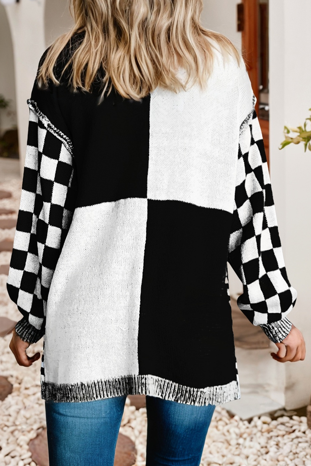 Corey Checkered Cardigan