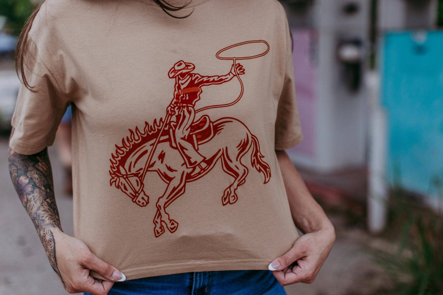 Buckin Bronco Crop Top