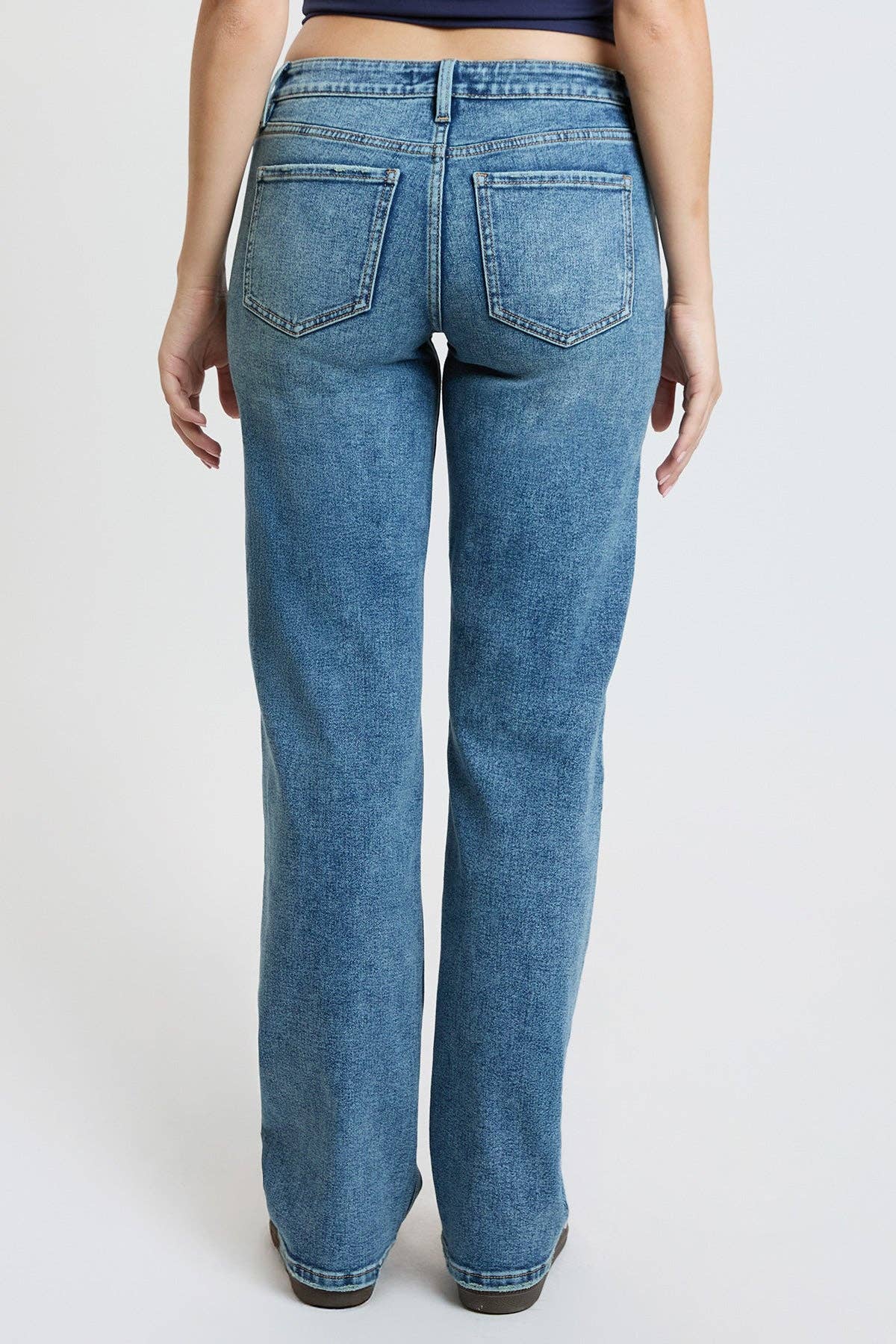Maddy Mid Rise Straight Leg Jeans