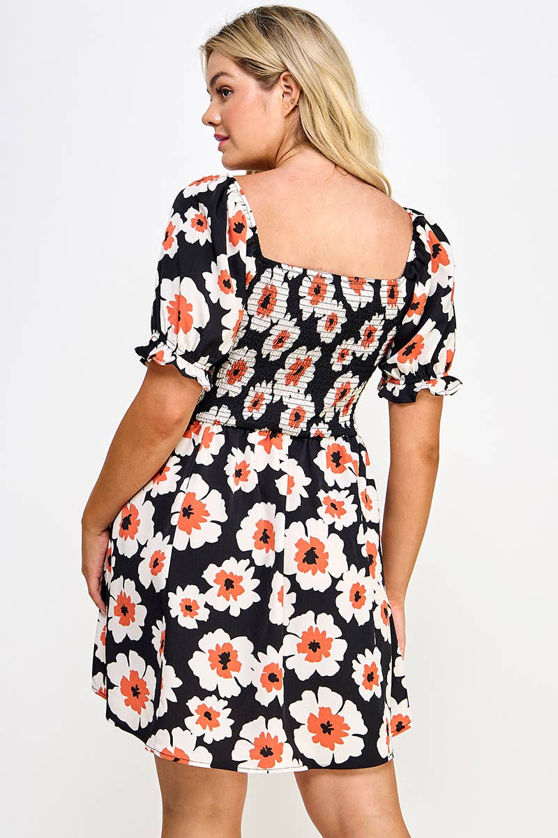 Plus Size Smocked Babydoll Dress