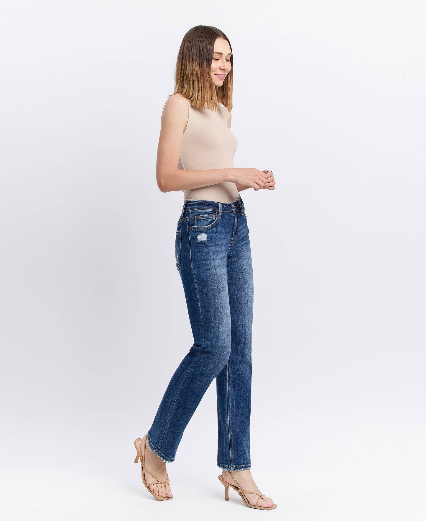 Rae Mid-Rise Straight Jeans