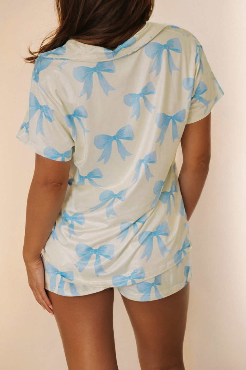 Blue Bow PJ Set