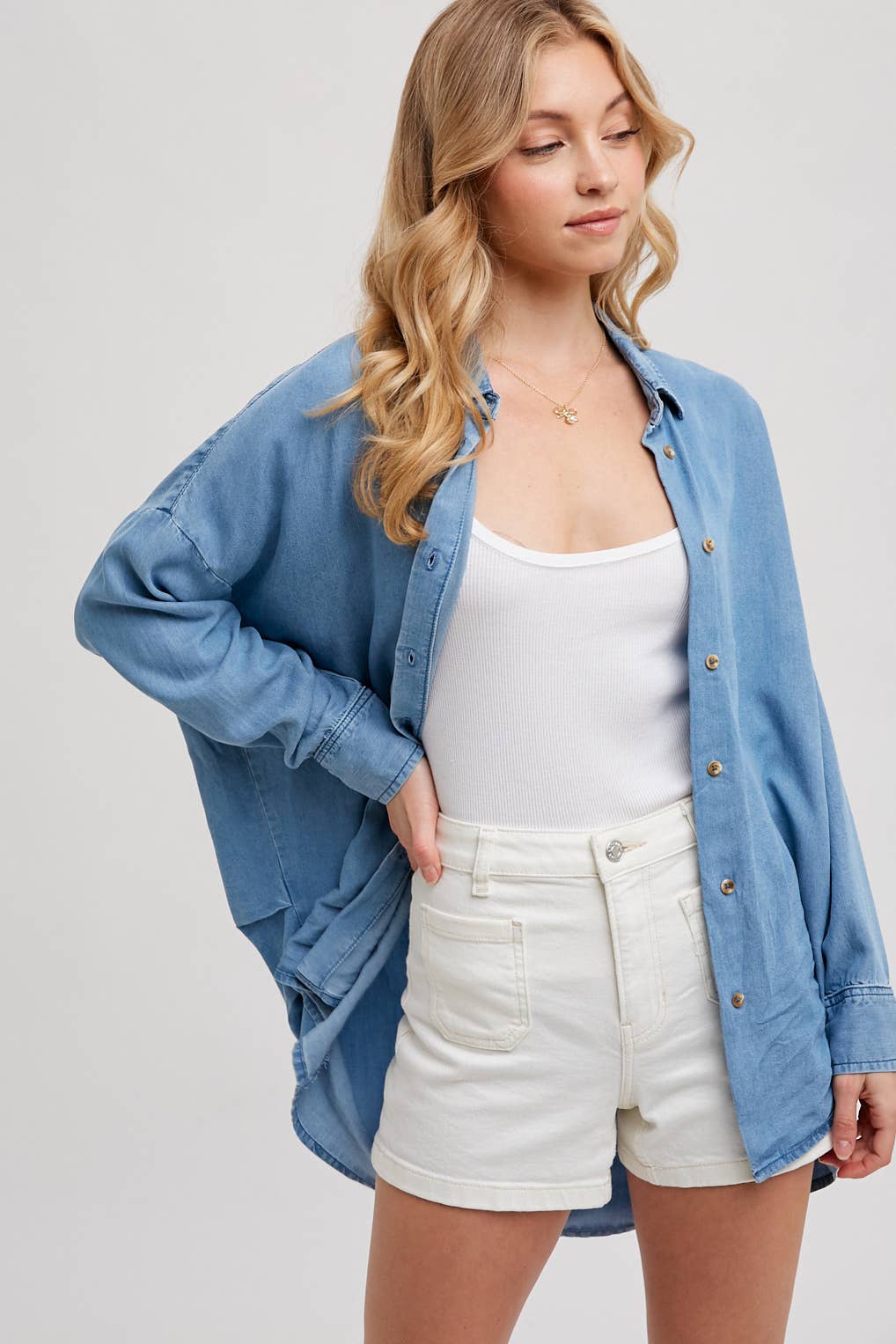 Tessa Button Down Denim