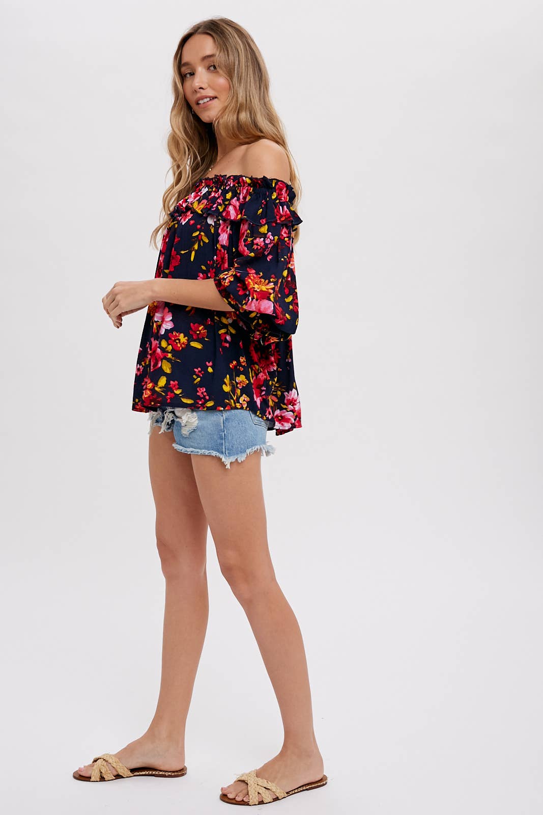 Off The Shoulder - Navy