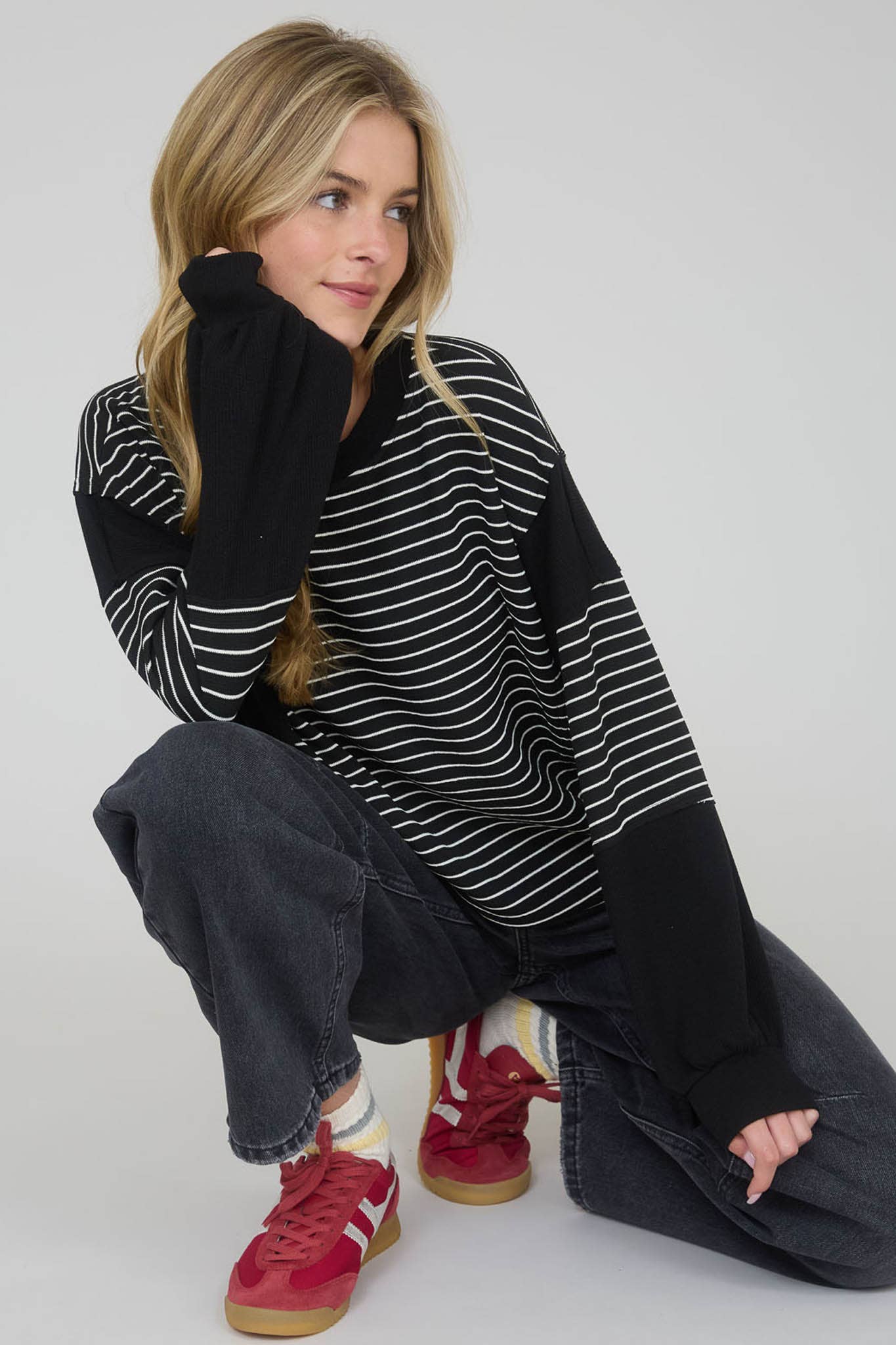 Sarah Stripe Knit Top