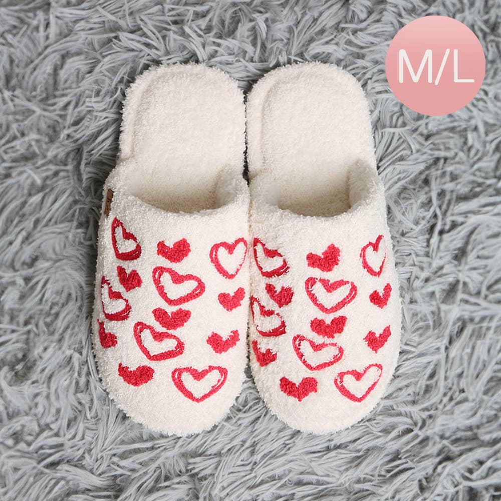 Candy Heart Floor Slippers