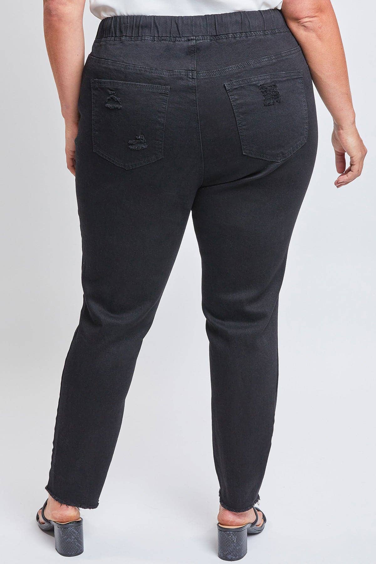 Plus Size High Rise Denim Joggers