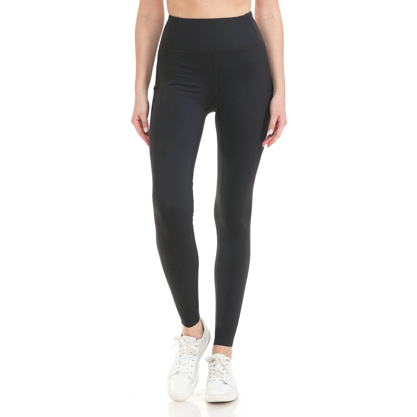 HighWaist Leggings Side Pockets - Black