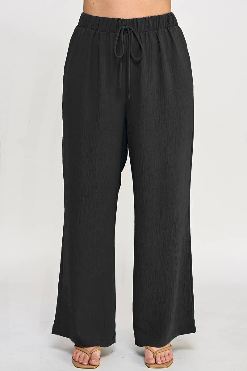 Plus Size Woven Pant - Black