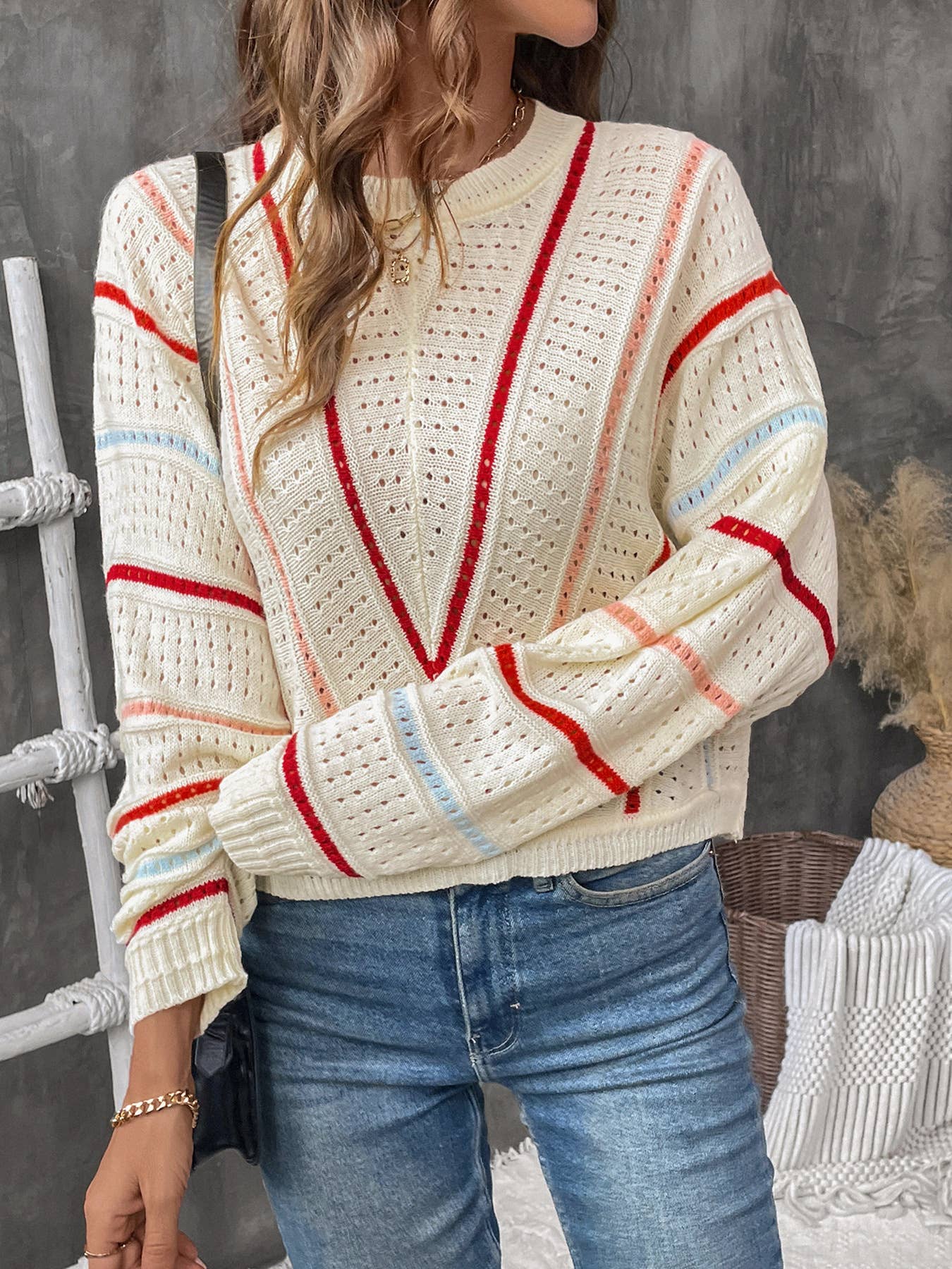 Striped Knit Sweater
