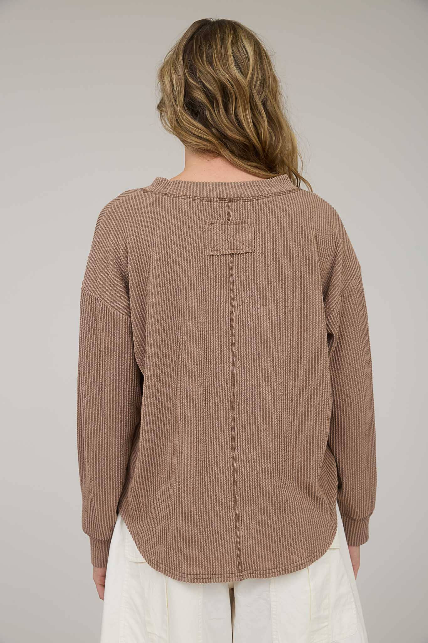 Ribbed Long-Sleeve - Mocha
