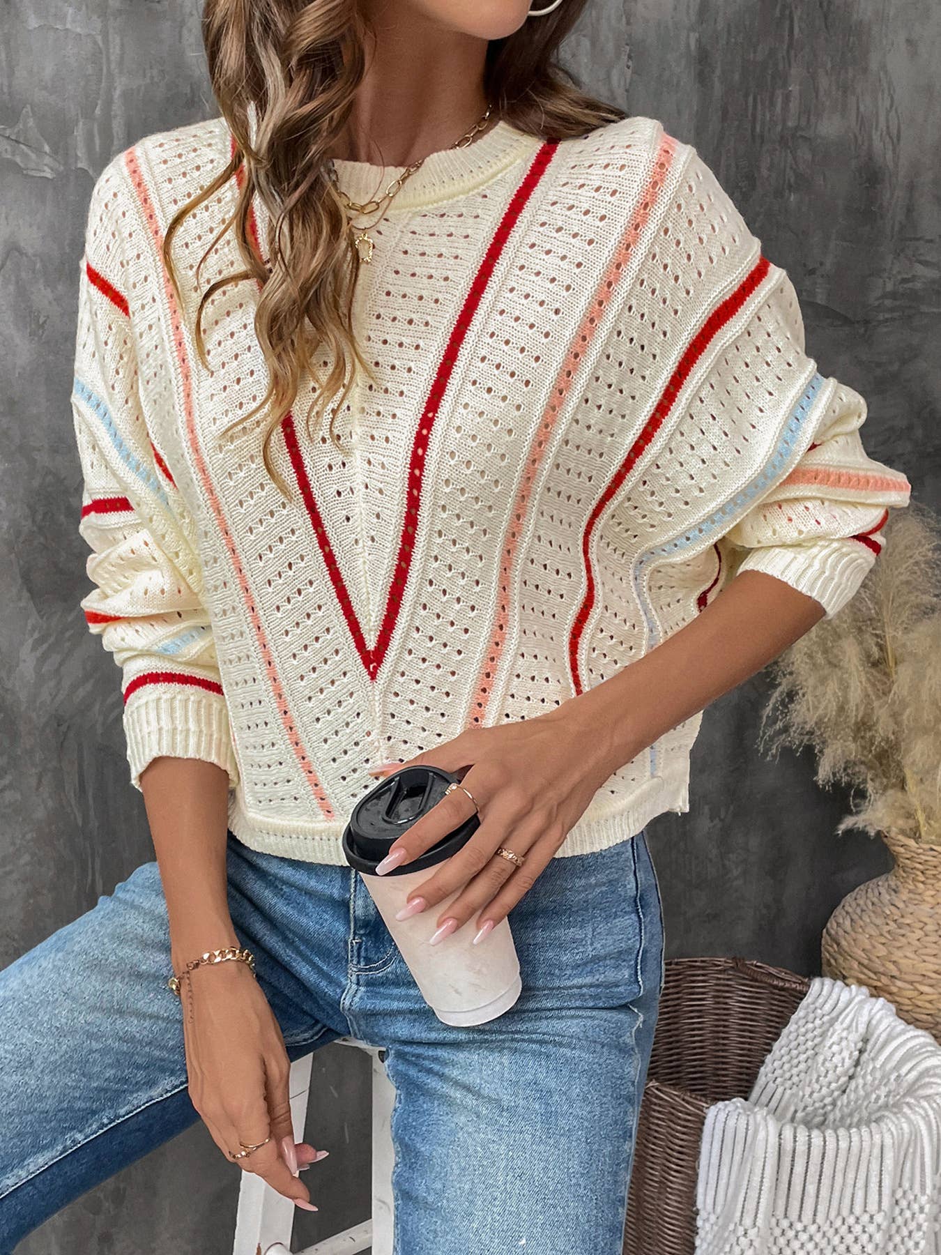 Striped Knit Sweater