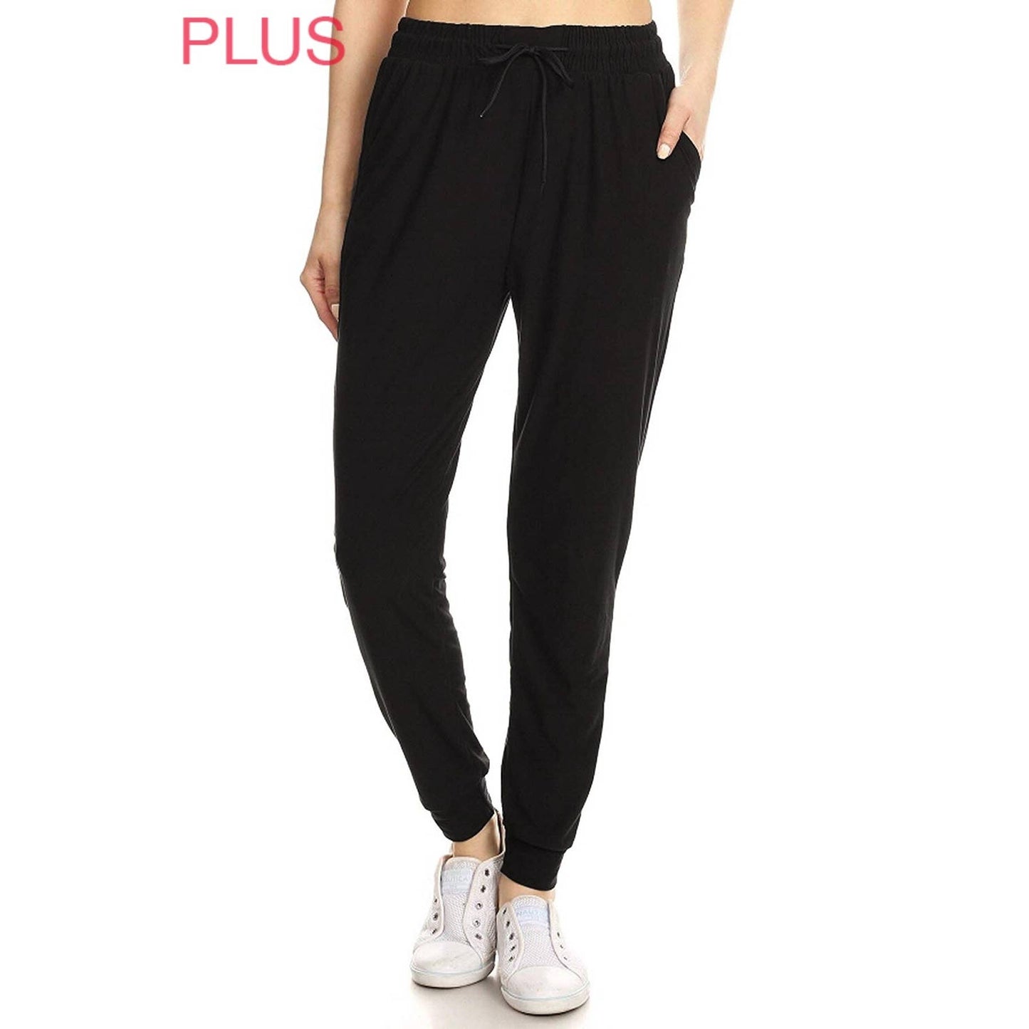 Plus Size Joggers - Black