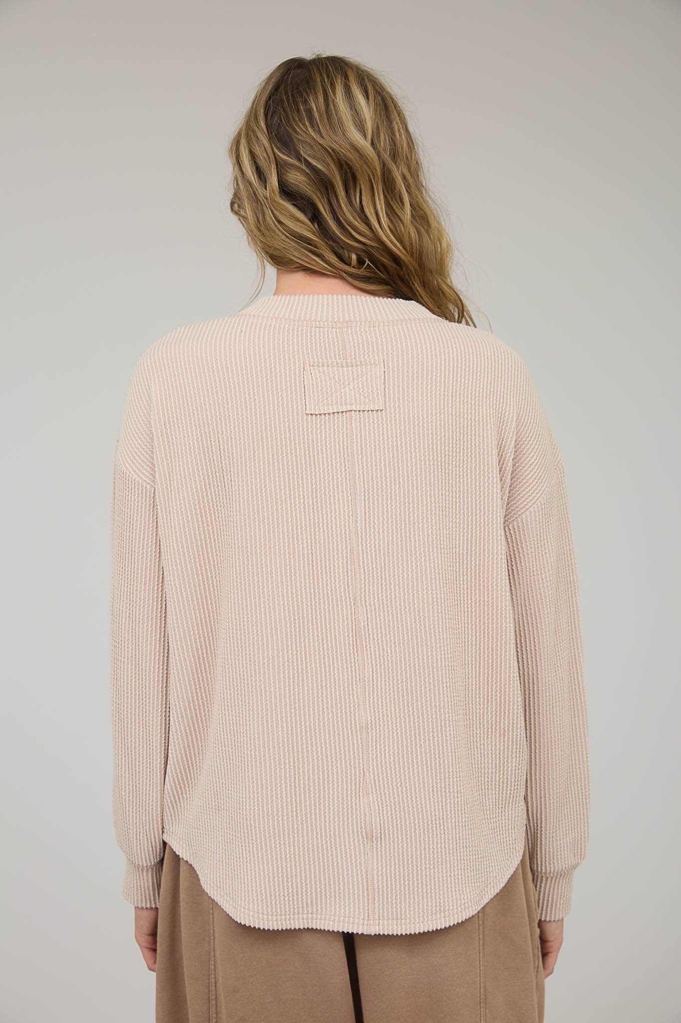 Ribbed Long-Sleeve - Light Khaki