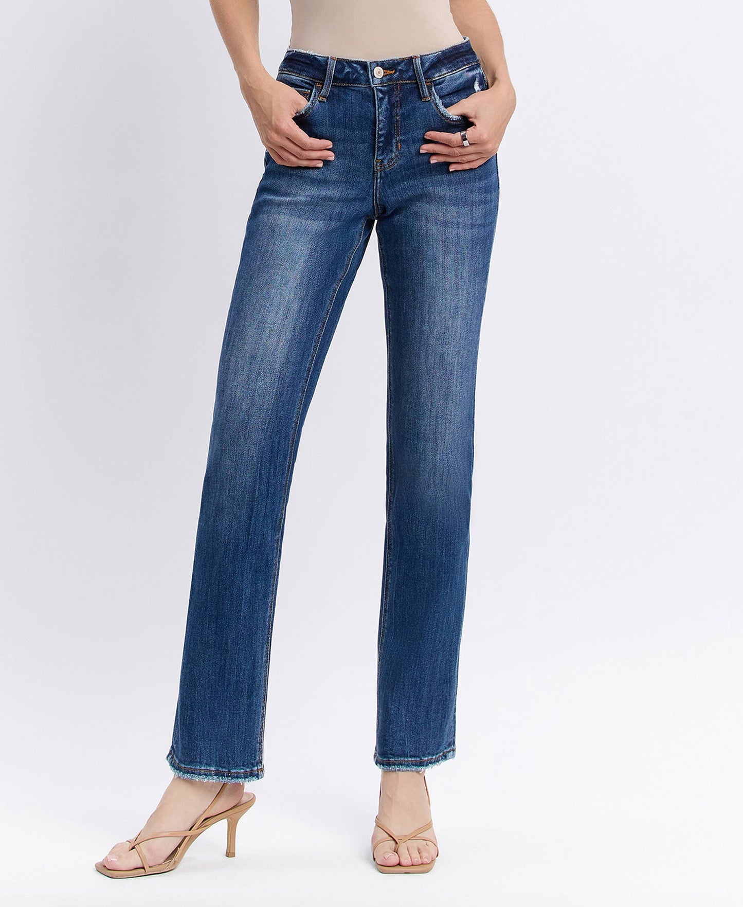 Rae Mid-Rise Straight Jeans