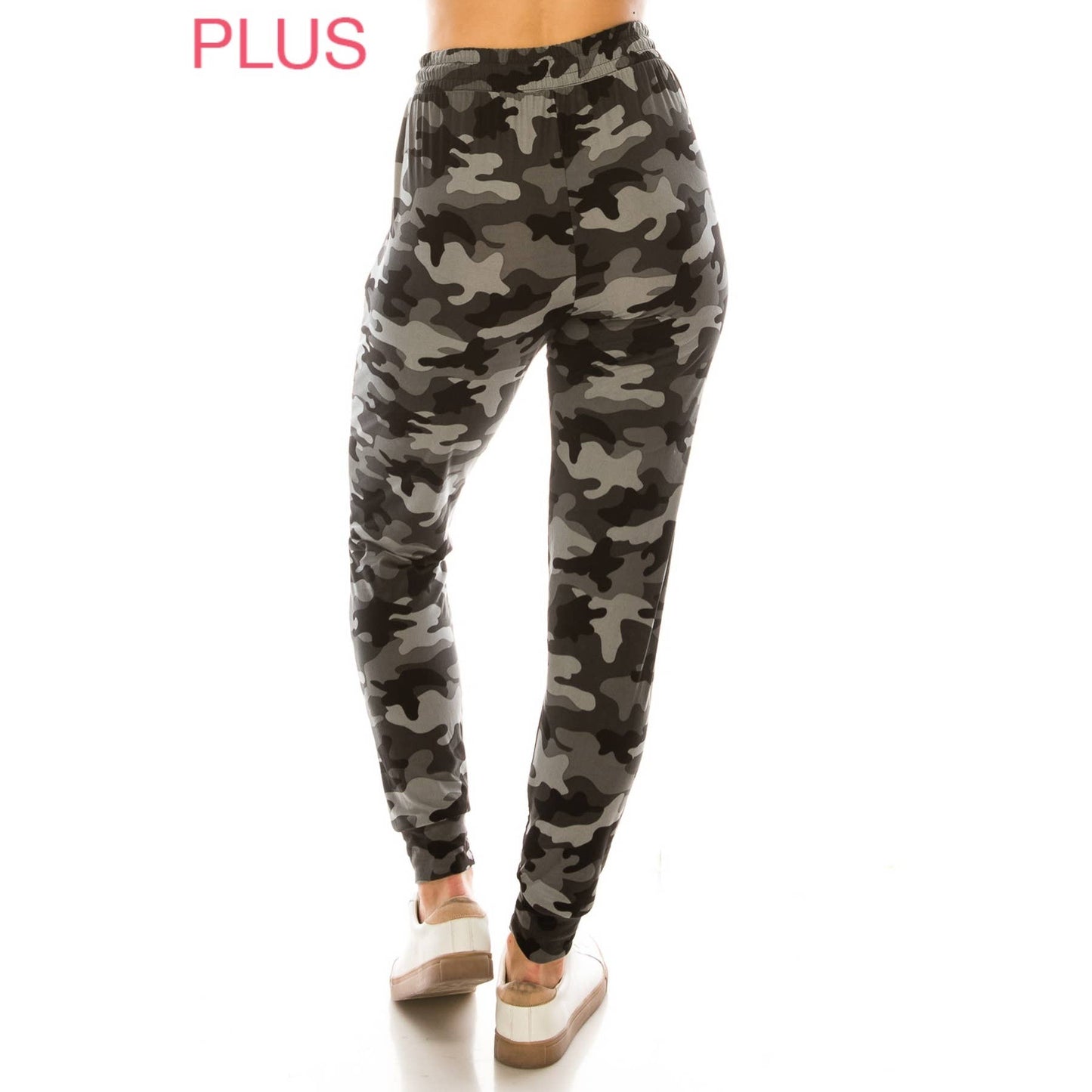 Plus Size Camo Joggers