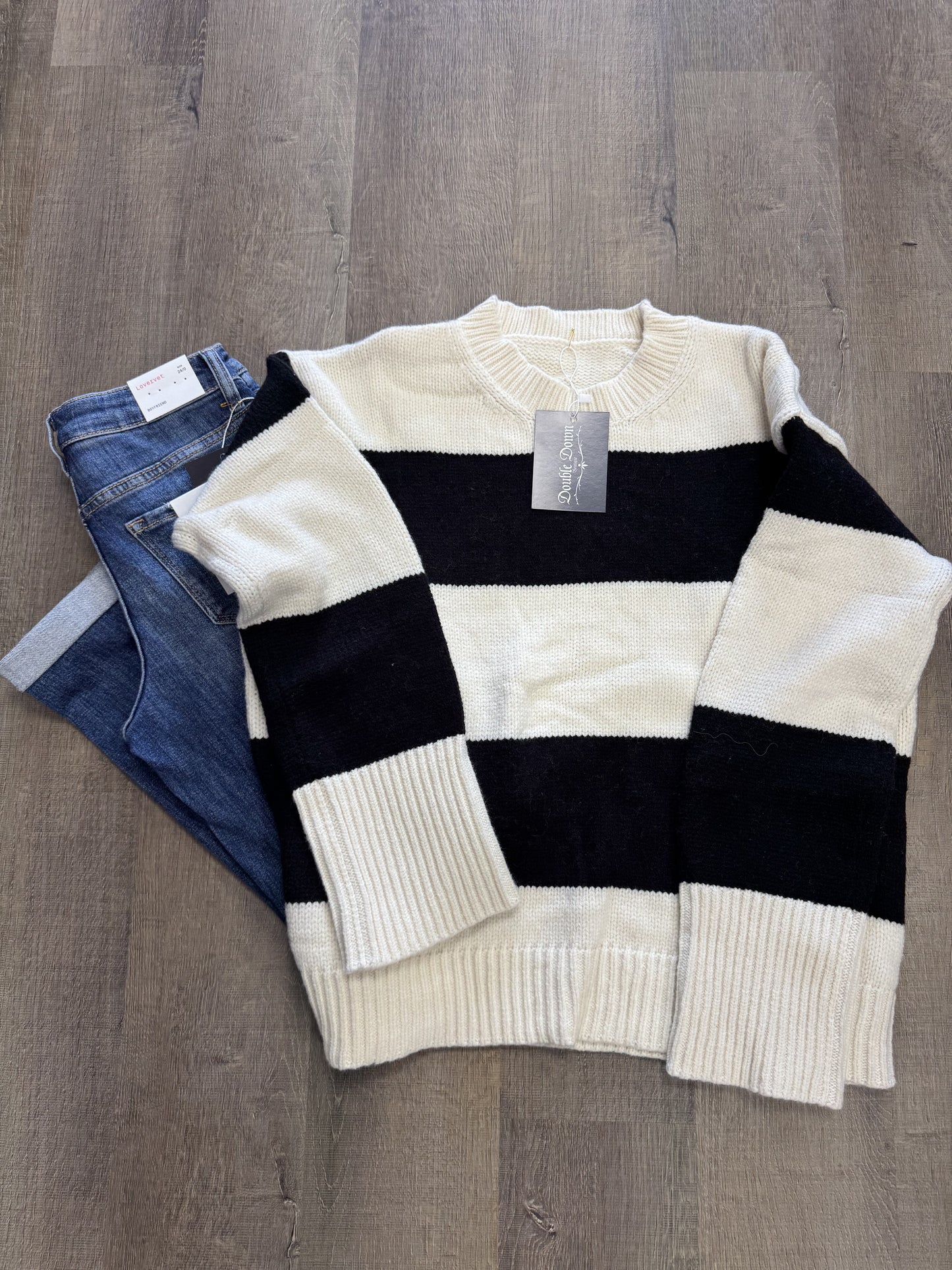 Cali Striped Loose Fit Sweater