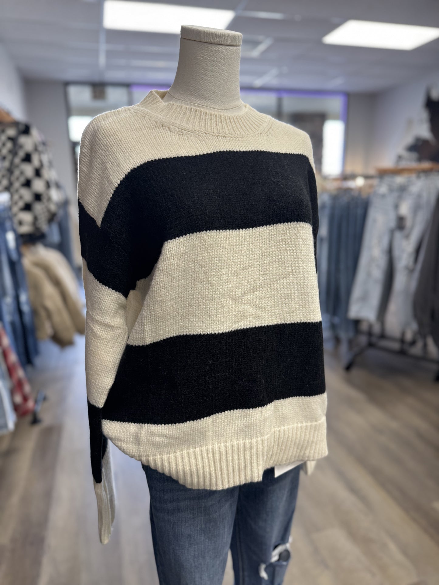 Cali Striped Loose Fit Sweater