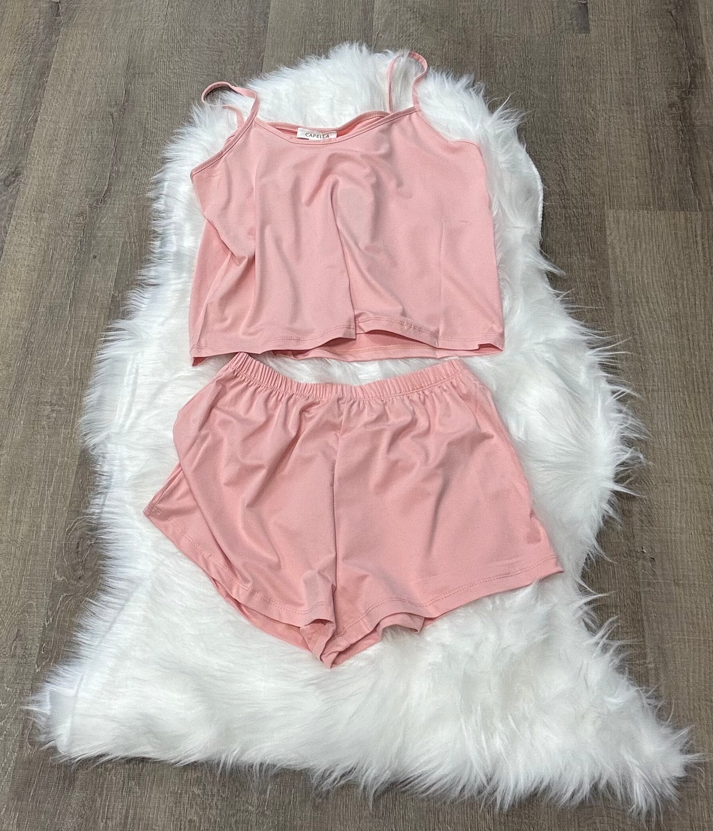 Cami Top & Shorts Lounge Set - Blush