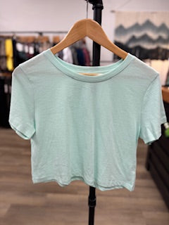 Carli Cotton Crop Top - Mint
