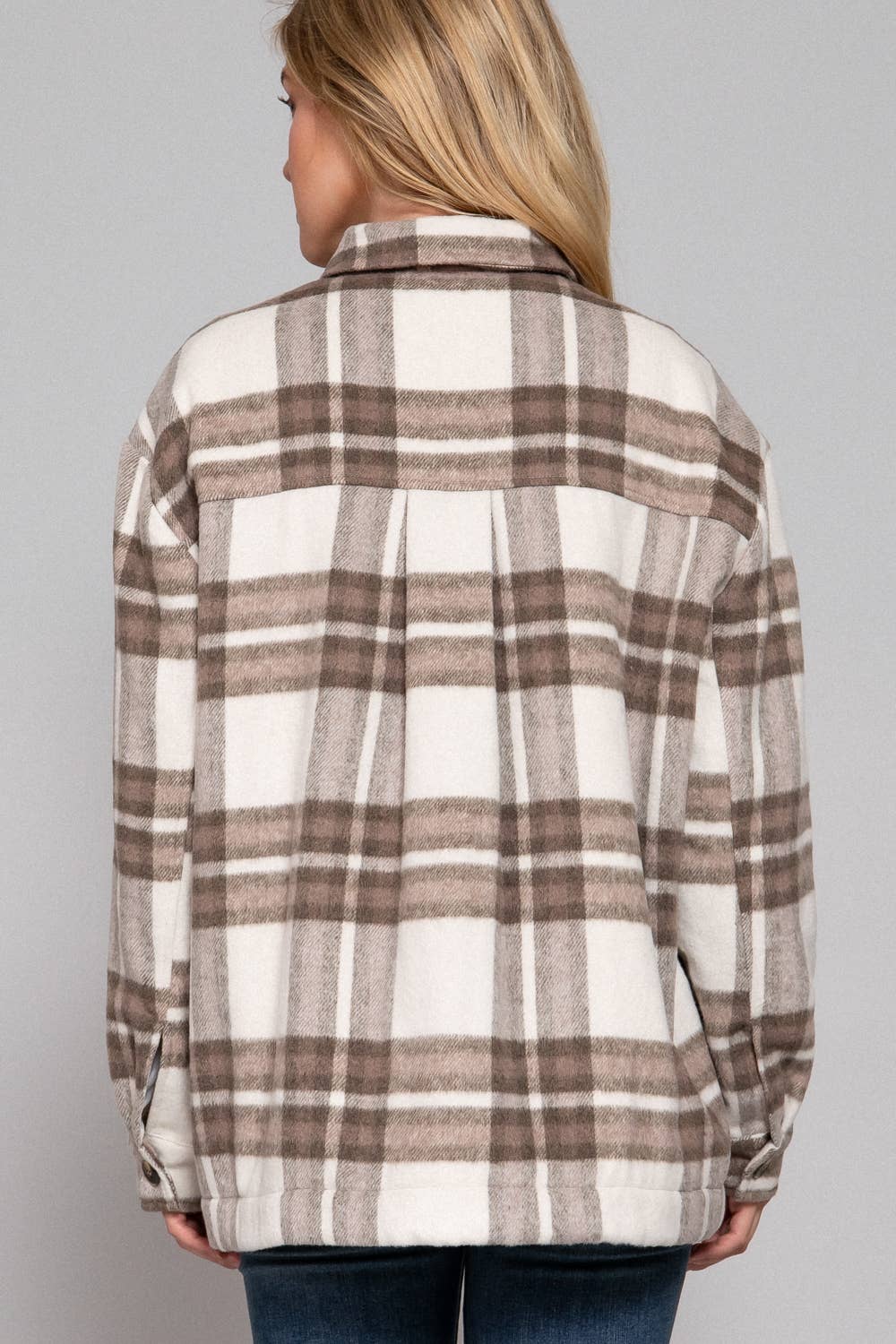 Inside Faux Fur Plaid Jacket