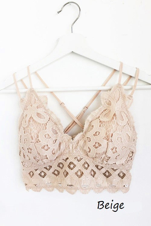 Julie Lace Bralette - Beige