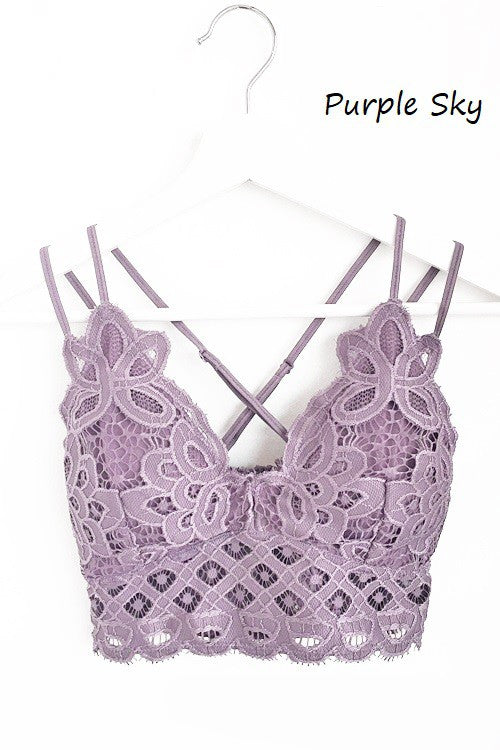 Julie Lace Bralette - Purple Sky