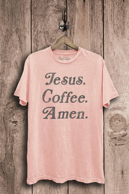 Jesus Coffee Amen Graphic T