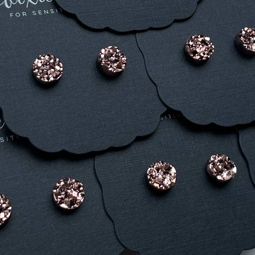 Stud Sparkle Rose Gold Earrings