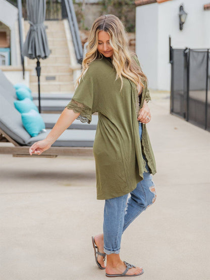 Sparrow Lace Kimono - Olive