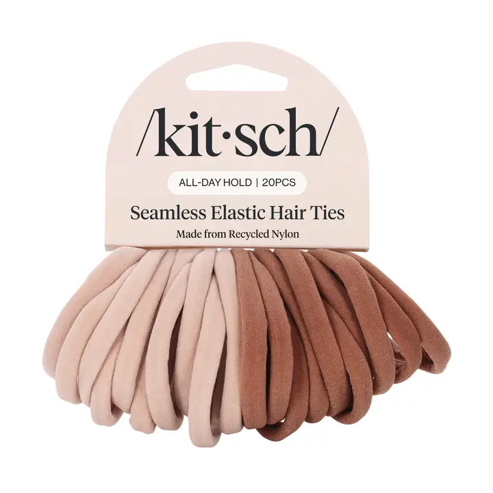 Kitsch Hair Elastics - 20pack - Blush