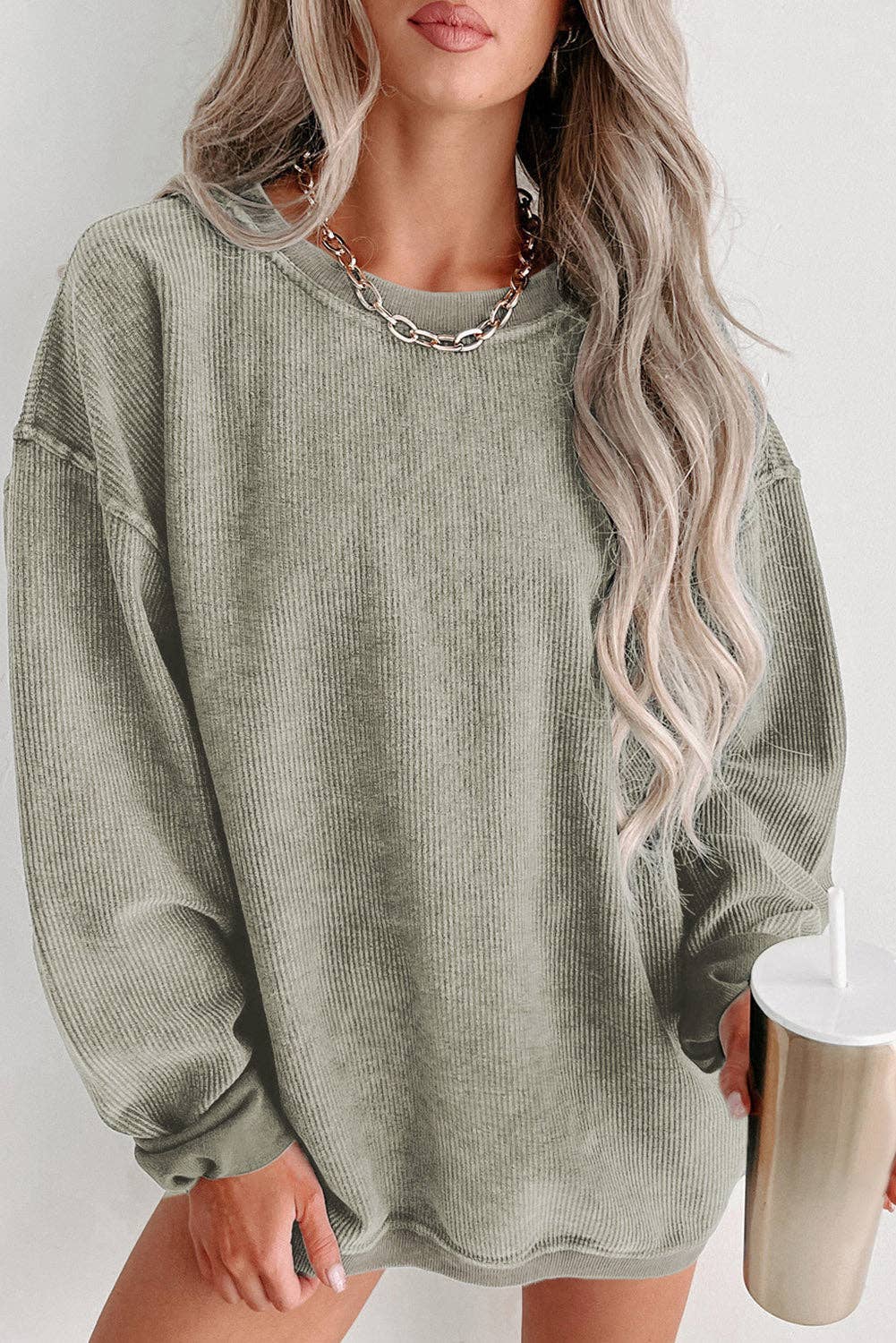 Leah Knit Pullover - Sage Green