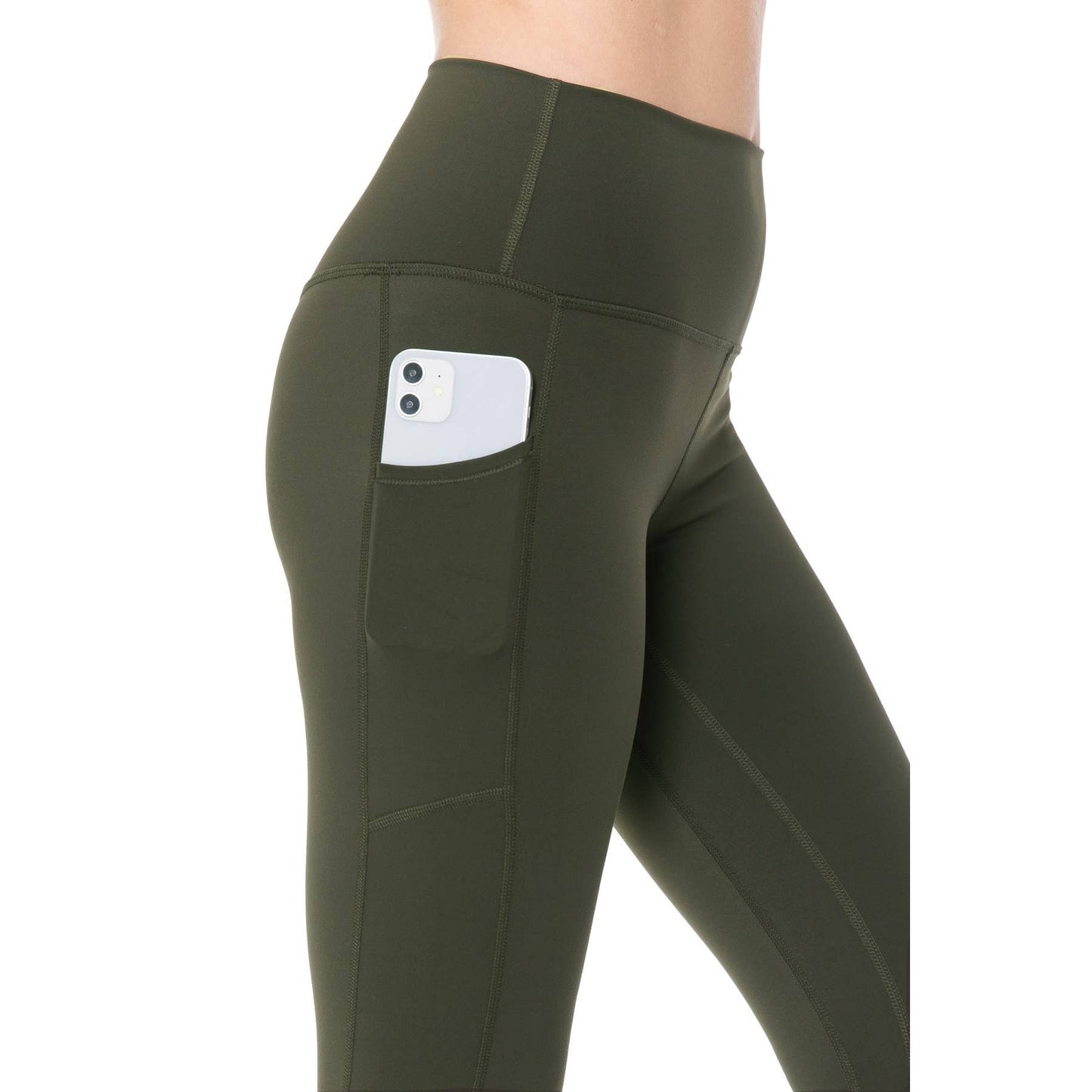 Premium Nylon Leggings - Olive