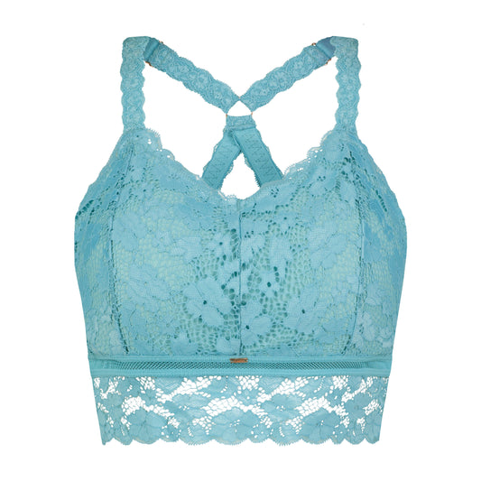 Juliette Lace Bralette by JadyK - Milky Blue
