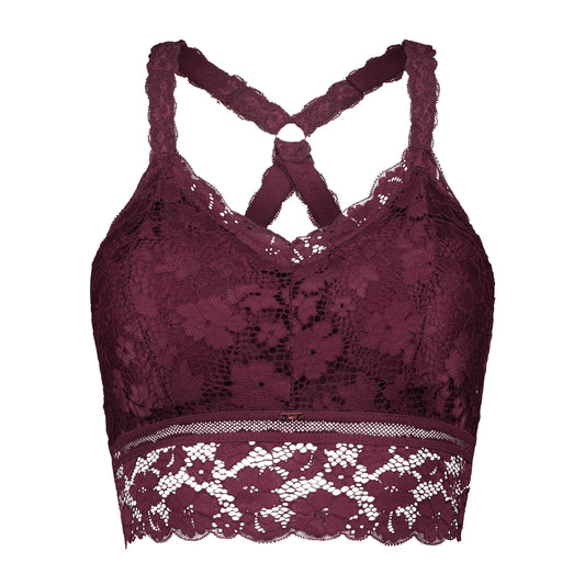 Juliette Lace Bralette by JadyK - Egg Plant