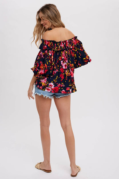 Off The Shoulder - Navy