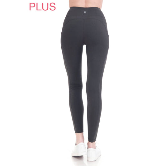 PlusSize High Waist Leggings - Charcoal