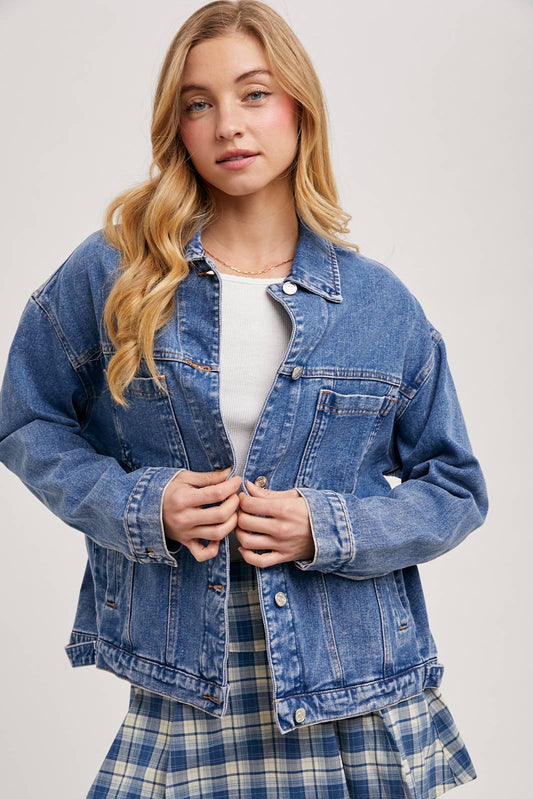 Demi Denim Jacket - Med Wash