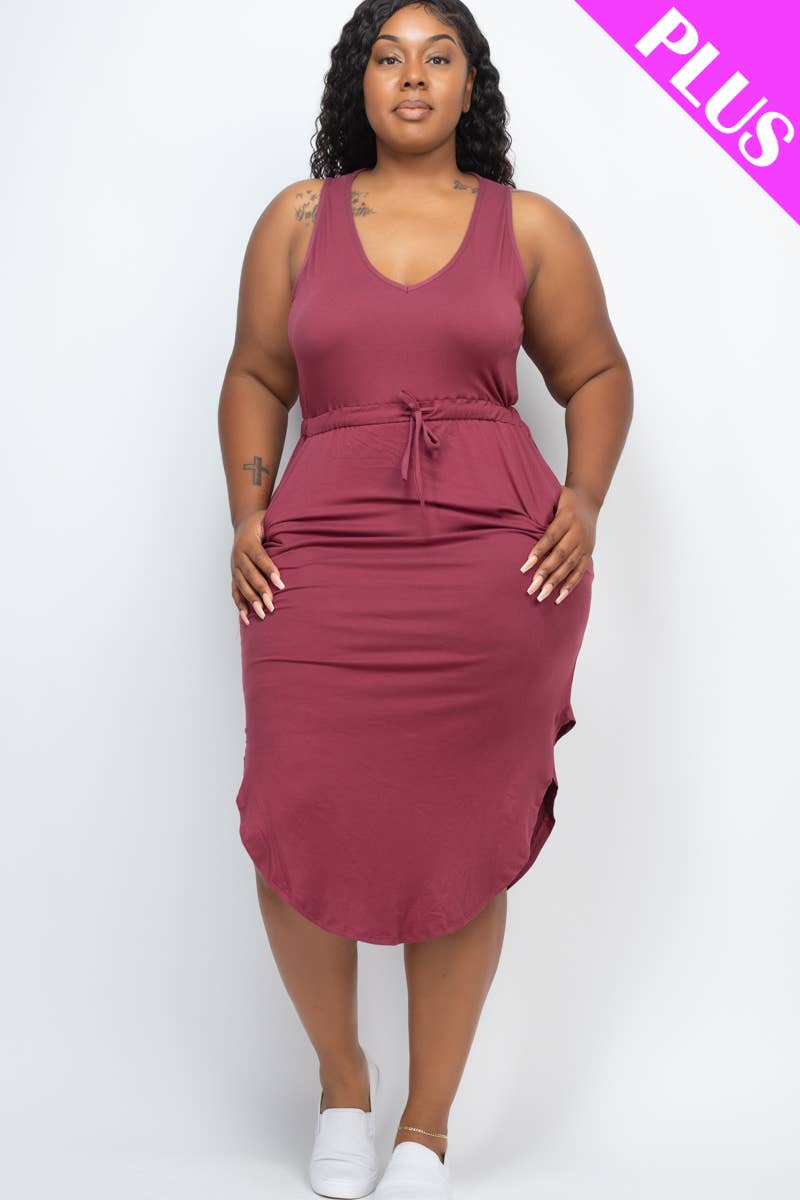 Monica Midi Dress - Plus Size - Mauve