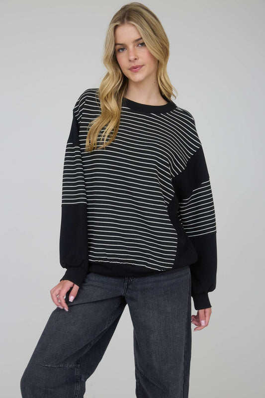 Sarah Stripe Knit Top