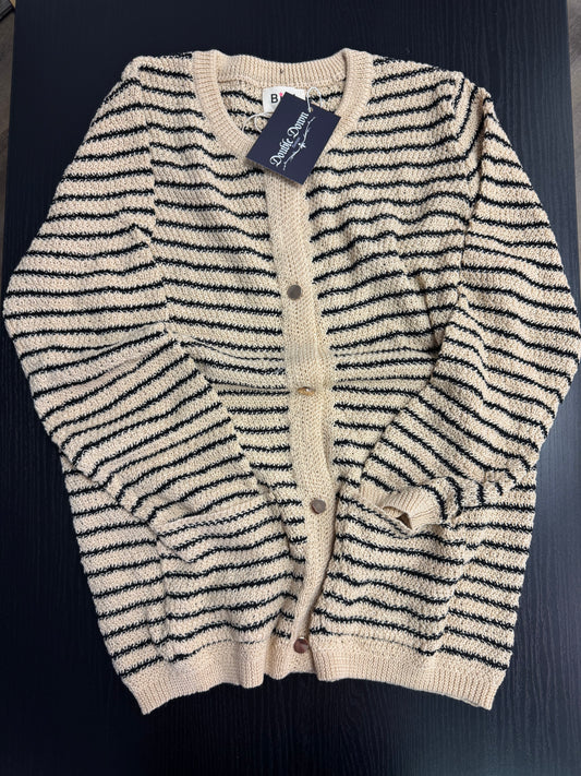 Sophie Striped Buttoned Cardigan