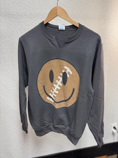 Retro Football Smiley Sweatshirt