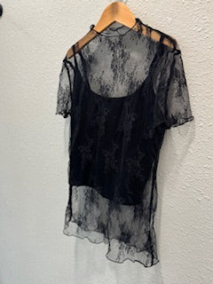 Faye Floral Mesh Short Sleeve