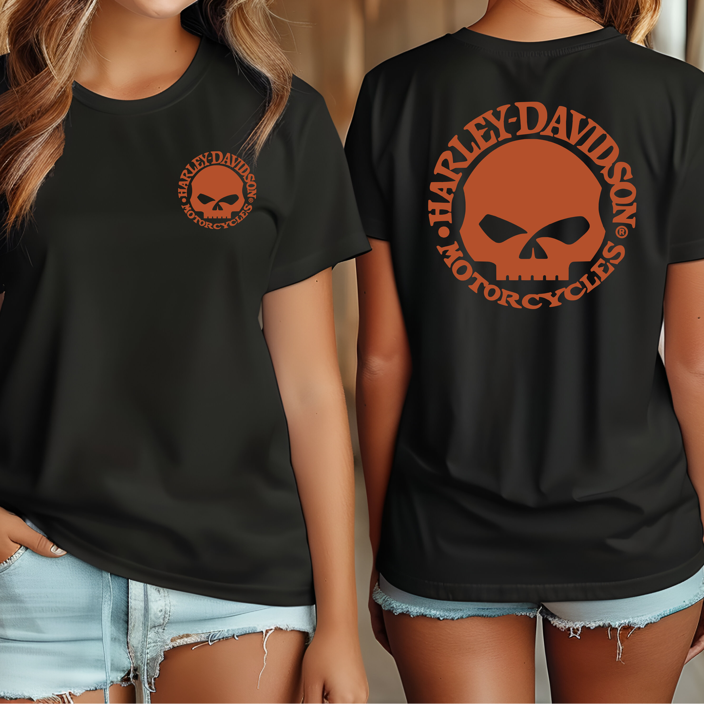 Harley Skull Graphic T-Shirt