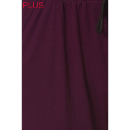 Plus Size Joggers - Wine