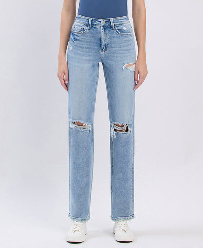 Hannah High Rise - Straight Jeans