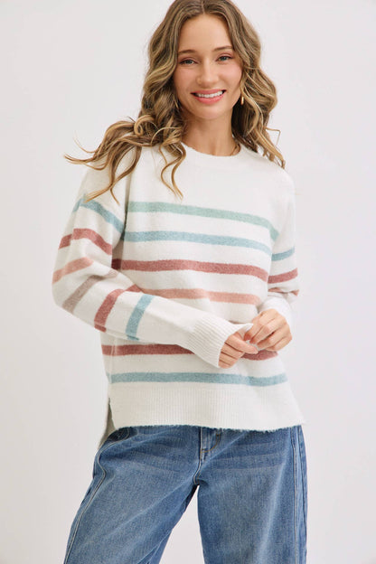 Cozy Stripe Knit Sweater