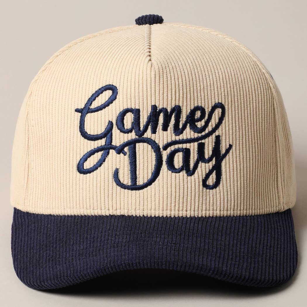 Game Day Corduroy - Navy