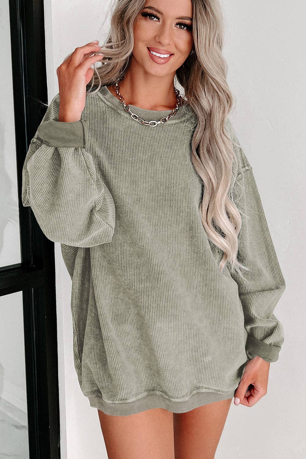 Leah Knit Pullover - Sage Green