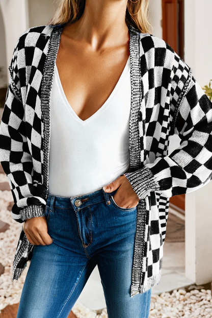 Corey Checkered Cardigan